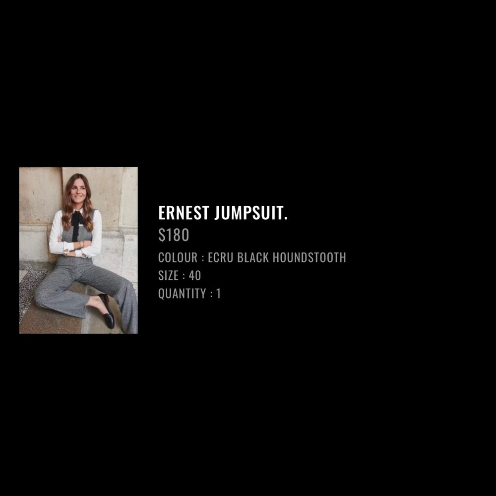 Sézane - Ernest Jumpsuit - Ecru et Noir